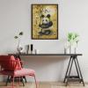 Panda is Holding A Bamboo Stick and A Flower 1000 Piece Jigsaw Puzzles Adults Brain Teaser for Adults Educational Developmental Games Building Kit Activities to Encourage Creative Play view 3