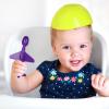 4PC Plastic Airplane Spoon for Kids, Durable Lightweight Mini Tableware for Home Kitchen, Travel, Picnics, Portable Utensil for Snacks, Desserts, and Soups (Purple) view 3
