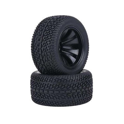 2Pcs/Set 1/12 Rubber Racing Car Tires and Plastic Hubs Wheel Rims Compatible with 1:12 RC Car Racing Vehicle Spare Parts
