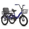 Folding Toddler Tricycle for 3-10 Years Old, Tandem Cruiser with Rear Seat, Adjustable Handlebar, Pedal 3-Wheel Trike, Sensitive Front Brake(White,16inch) view 1
