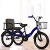 Folding Toddler Tricycle for 3-10 Years Old, Tandem Cruiser with Rear Seat, Adjustable Handlebar, Pedal 3-Wheel Trike, Sensitive Front Brake(White,16inch) view 2