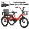 Folding Toddler Tricycle for 3-10 Years Old, Tandem Cruiser with Rear Seat, Adjustable Handlebar, Pedal 3-Wheel Trike, Sensitive Front Brake(White,16inch) view 4