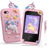 Kids Smart Phone Toys for Girls,Christmas Birthday Gifts for Girls Age 3-10 Kids Cell Phone Toys with 2.8" Touchscreen 20 Learning Games Dual Camera Music Player, 8G SD Card view 1