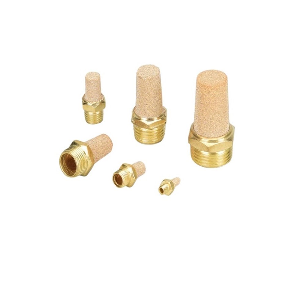 10PCS Pneumatic exhaust muffler brass silencer fiitting noise filter reducer BSL-M5 Rc1/8 RC1/4 RC3/8 RC1/2 copper material(BSL-04 RC1-2)