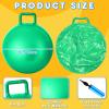 Lewtemi 2 Pcs 18 Inch Big Bouncing Ball with Handle Jumping Hopper Bouncy Ball for Adults Exercise and Air Pump for Outdoor Sports Game(Blue, Green) view 2