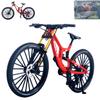 1:8 Scale Mountain Bike Toy DS Die-Cast Mini Finger Bicycle Model Desktop Decoration DH Alloy Bike Action Figurine Toy for Cake Topper Crafts (Red) view 1