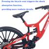 1:8 Scale Mountain Bike Toy DS Die-Cast Mini Finger Bicycle Model Desktop Decoration DH Alloy Bike Action Figurine Toy for Cake Topper Crafts (Red) view 2