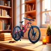 1:8 Scale Mountain Bike Toy DS Die-Cast Mini Finger Bicycle Model Desktop Decoration DH Alloy Bike Action Figurine Toy for Cake Topper Crafts (Red) view 4