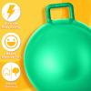 Lewtemi 2 Pcs 22 Inch Big Bouncing Ball with Handle Jumping Hopper Bouncy Ball for Adults Exercise and Air Pump for Outdoor Sports Game (Blue, Green) view 4
