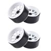 4PCS Metal Alloy 1.9 Beadlock Wheel Rims for 1:10 RC Crawler for Axial SCX10 AXI03007 90046 TRX4 for Redcat GEN8 (White) view 1