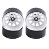 4PCS Metal Alloy 1.9 Beadlock Wheel Rims for 1:10 RC Crawler for Axial SCX10 AXI03007 90046 TRX4 for Redcat GEN8 (White) view 2
