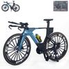 1:8 Scale Road Race Bike Toy Racing Bicycle Die-Cast DS Mini Road Finger Rider Bicycle Model Desktop Decoration DH Alloy Bike Action Figurine Toy for Cake Topper Crafts (Blue) view 1