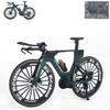 1:8 Scale Road Race Bike Toy Rider Racing Bicycle Die-Cast DS Mini Road Diecast Sport Finger DH Bicycle Model Desktop Decoration DH Alloy Bike Action Figurine Toy for Cake Topper Crafts (Green) view 1