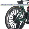 1:8 Scale Road Race Bike Toy Rider Racing Bicycle Die-Cast DS Mini Road Diecast Sport Finger DH Bicycle Model Desktop Decoration DH Alloy Bike Action Figurine Toy for Cake Topper Crafts (Green) view 4