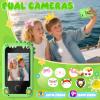 Kids Smart Phone Toys for Girls,Christmas Birthday Gifts for Girls Age 3-10 Kids Cell Phone Toys with 2.8" Touchscreen 20 Learning Games Dual Camera Music Player, 8G SD Card view 3