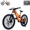 Kuasting 1:8 Scale Mountain Bike Toy DS Die-Cast Mini Finger Bicycle Model Toy Bicycle Figurine Desktop Decoration DH Alloy Bike Action Figurine Toy for Cake Topper Crafts (Yellow) view 1