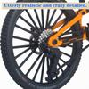 Kuasting 1:8 Scale Mountain Bike Toy DS Die-Cast Mini Finger Bicycle Model Toy Bicycle Figurine Desktop Decoration DH Alloy Bike Action Figurine Toy for Cake Topper Crafts (Yellow) view 4