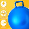 Lewtemi 2 Pcs 18 Inch Big Bouncing Ball with Handle Jumping Hopper Bouncy Ball for Adults Exercise and Air Pump for Outdoor Sports Game(Blue, Purple) view 4