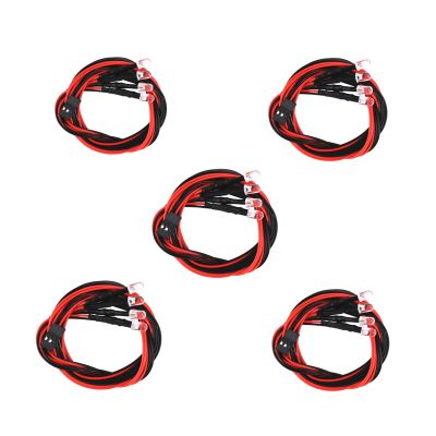 5mm LED Lights for Remote Control Vehicle 2 White 2 Redness Easy Install LED Lighting Set for Car Enthusiasts