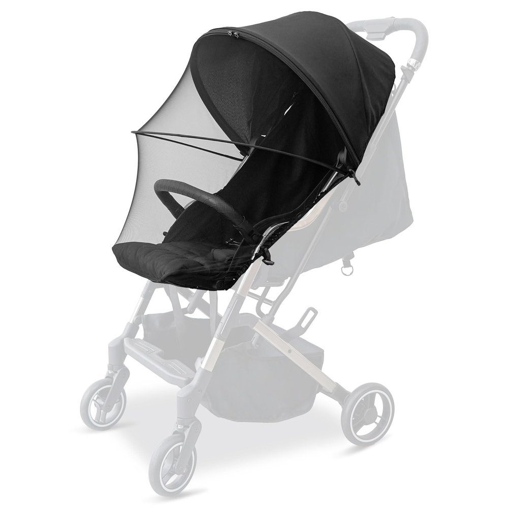 2-in-1 Stroller Cover, Baby Mosquito Net for Stroller with Sun Shade, Stroller Accessories - UV Protection & Breathable 3D Mesh with Two-Way Zipper, Universal Fit Most Stroller