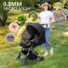 2-in-1 Stroller Cover, Baby Mosquito Net for Stroller with Sun Shade, Stroller Accessories - UV Protection & Breathable 3D Mesh with Two-Way Zipper, Universal Fit Most Stroller view 2