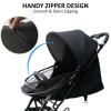 2-in-1 Stroller Cover, Baby Mosquito Net for Stroller with Sun Shade, Stroller Accessories - UV Protection & Breathable 3D Mesh with Two-Way Zipper, Universal Fit Most Stroller view 3