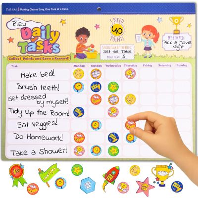 PUTSKA Potty Training Reward Chart for Kids  26 Reusable Charts & 1528 Stickers  Toilet Training & Behavior Chart System for Toddlers, Daily Routine & Chore Tracker