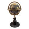 Antique Style Nautical Brass Armillary Sphere World Globe Astrolabe Mounted on Metal Base - Perfect Decor Accent for Office and Gift view 4