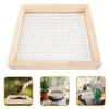 JDJUBOA Wood Garden Sand Sieve Filter for Square Compost Soil Stone Mesh Garden Soil Sieve Sand Sifter for Gravel Sand Garden Sieve view 2