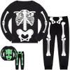 HONGTEYA Kids Halloween Costumes, Long sleeve Clothes for Boys 100% Cotton Toddler Pumpkin Skeleton Outfit Size 3T-7 Years view 1
