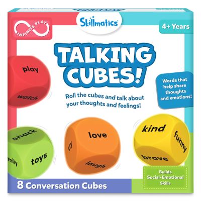 Skillmatics Conversation Cubes for Kids - 8 Foam Cubes for Social-Emotional Learning, Classroom & Back-to-School Supplies, Teacher Resources, Autism Tools, Gifts for Ages 4, 5, 6, 7 and Up
