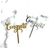 COLLBATH 10pcs Graduation Acrylic Cake Topper Creative Letter Design Cupcake Picks for Graduation Party Prom and Dessert Decoration Silver Each view 3