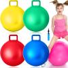 Lewtemi 4 Pcs 22 Inch Hopper Ball Carnival Outdoor Games Jumping Hopping Inflatable Bouncing Ball with Handle and Air Pump for Adult Sport Exercise(Bright Colors) view 1