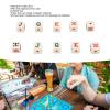 20Pcs Spanish Poker Dice Set, 16mm 6 Sided Square Plastic Black White Red Poker JQK Dice for Table Game view 2
