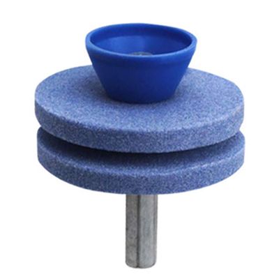 JDJUBOA Garden Tools,Garden Trowel Double Layer Mower e Mower Sharpener Grinder Wheel Stone Grinding Power Drill Garden Tool