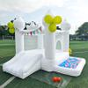 9FT White Bounce House,Inflatable Toddler Bouncy House for 3-6 Age Kids Party Gift with Blower White Jumper Bouncy Castle Wedding Decorations for Outdoor Play Backyard view 1