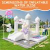 9FT White Bounce House,Inflatable Toddler Bouncy House for 3-6 Age Kids Party Gift with Blower White Jumper Bouncy Castle Wedding Decorations for Outdoor Play Backyard view 3