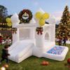 9FT White Bounce House,Inflatable Toddler Bouncy House for 3-6 Age Kids Party Gift with Blower White Jumper Bouncy Castle Wedding Decorations for Outdoor Play Backyard view 4