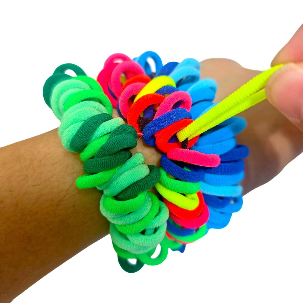 3 Pack Skin Picking Wrist Cuff Skin Picking Fidget Bracelet Stretchy Loom Picking Fidget for Trichotillomania Nail Biters Hair Pulling