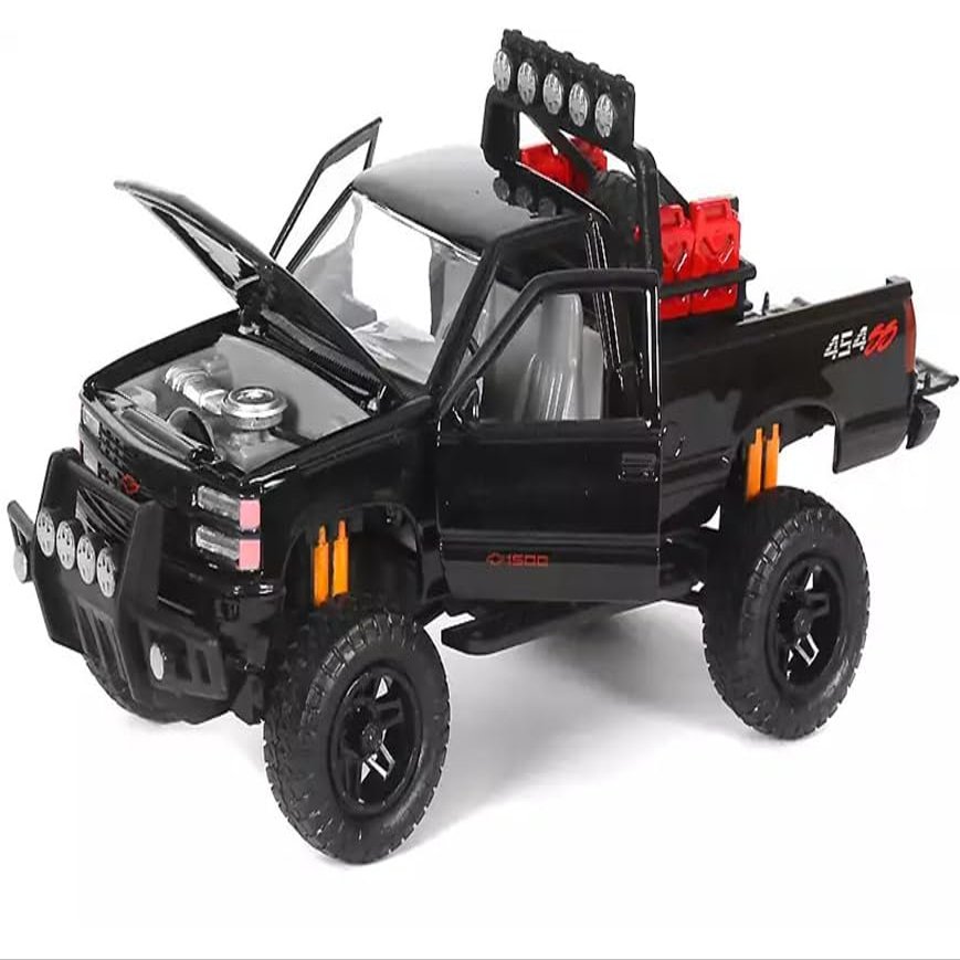 1992 454 SS Pickup Truck Off Road Black 1/24 Diecast Model by Motormax 79134bk