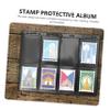 BESPORTBLE 10Sheets Transparent Stamp Album Pages Loose Leaf Stamp Holder for Collecting Stamps Coins and Pictures Collecting Supplies for Enthusiasts view 3