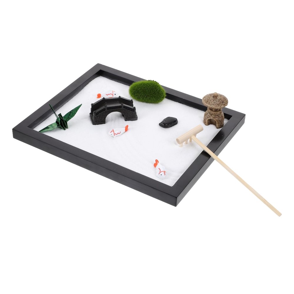 IMIKEYA Miniature Landscape Sands Zen Garden Miniature Landscape Toys Beach Must Haves for Boys and Girls Adults Meditation Garden Table Decoration for Home Hotel