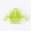 Bumkins - Jelly Silicone Grip Dish 3-Section & Training Chewtensils - For Ages 6 Months+ - Suction Base - 100% Food-Safe Silicone - Oven, Microwave, & Dishwasher Safe - Jelly Green view 2