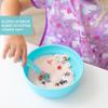 Bumkins - Silicone Grip Bowl, Fork & Spoon & Lid - For Ages 18 Months+ - Suction Base - 100% Food-Safe Silicone - Oven, Microwave, Freezer, & Dishwasher Safe - Blue view 3