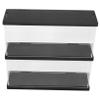 ABOOFAN Box Clear Acrylic Action Figure Display Box Double Organizer Case for Collectibles Models and Jewelry Transparent Design for Dust Protection Capacity Storage view 1