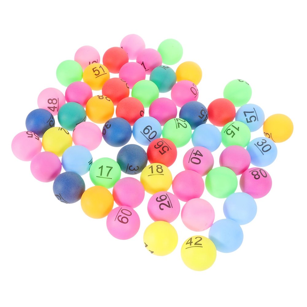 Abaodam 60pcs Seamless Raffle Drawing Balls Number Balls for Parties Fundraisers and Events Compact Design for Easy