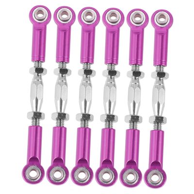VANZACK 6pcs Adjustable Pull Rod Compatible Parts for Rc Car Rod Linkage Turnbuckle Linkage for Rc Truck Buggy