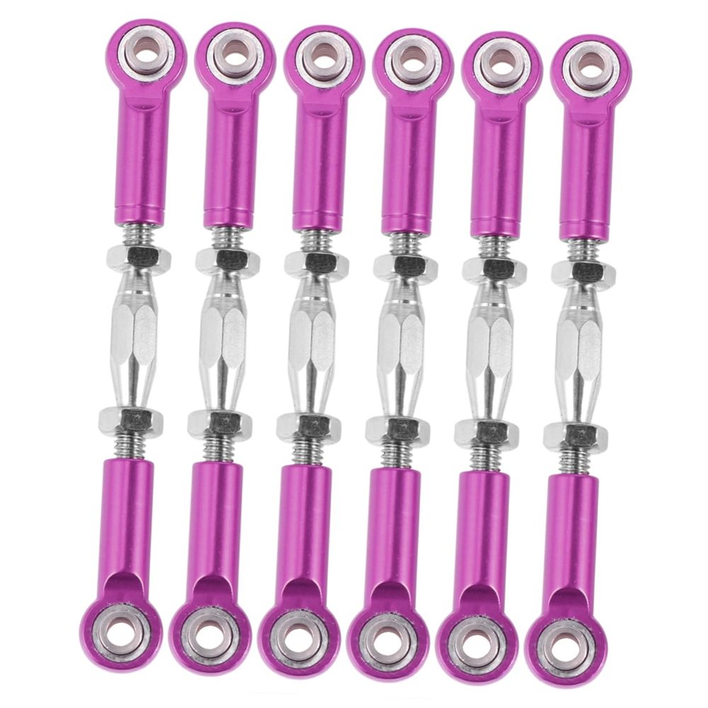 VANZACK 6pcs Adjustable Pull Rod Compatible Parts for Rc Car Rod Linkage Turnbuckle Linkage for Rc Truck Buggy