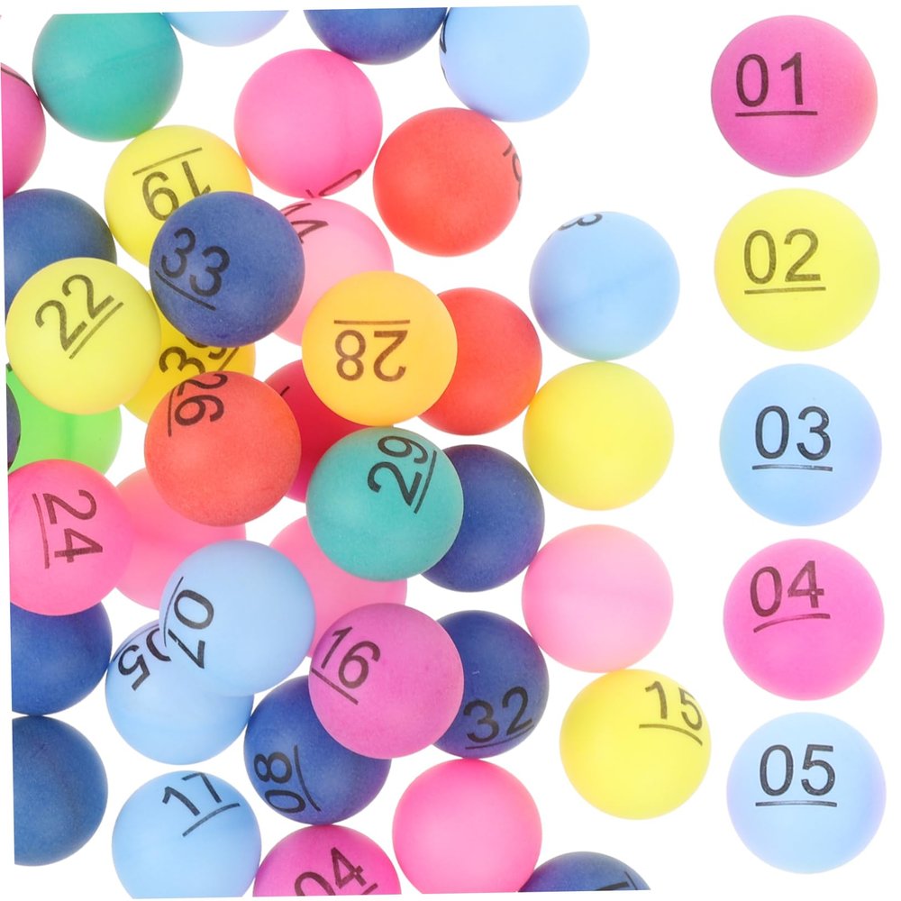 JUMPLAWN 1set Colorful Numbered Lottery Game of High Elasticity Party Activity Props for Raffles Drawings Game Lightweight Design for Fun Events