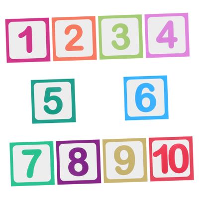 IMIKEYA 10pcs - Number Game Floor Decals Self-Adhesive Removable Stickers for Boy Girl Rooms Fun Educational Wall and Floor Decor for Interactive Learning and Physical Coordination